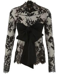 Zimmermann - Schwarzes spitzen schleifen bodice illustration - Lyst