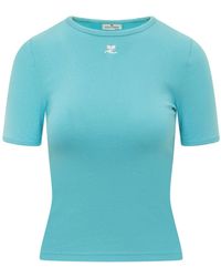 Courreges - Signature Contrast Tee - Lyst