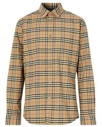 Burberry Casual Overhemden - - Heren - Groen