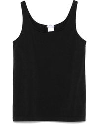 Wolford - Tops ,Zwart ,Wol Zwart Mouwloos Top Met Ronde Hals - Lyst