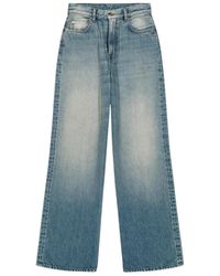 Laurence Bras - Weite Bein Hohe Taille Jeans Blau - Lyst