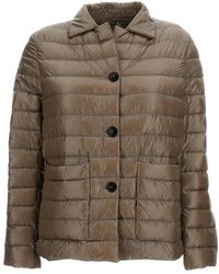 Herno - Jassen ,Bruin ,Button-Front Down Jacket - Lyst