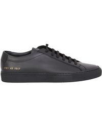 Common Projects - Schwarze leder achilles sneakers - Lyst