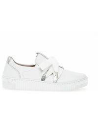 Gabor - Schoenen ,Wit ,Leer Witte Leren Sneakers Moderne Slip-On - Lyst