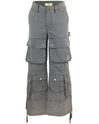 UNTITLED ARTWORKS - Pantaloni cargo comfort fit blu - Lyst