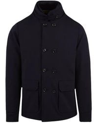 Moorer - Jassen ,Blauw ,Stijlvolle Bas-Tz U0402 Herenjas - Lyst