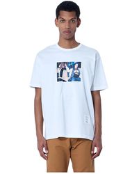 Junya Watanabe - Tops ,Wit ,Katoen Photo Print T-Shirt - Lyst