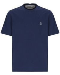 Brunello Cucinelli - Cotton Jersey T-Shirt - Lyst