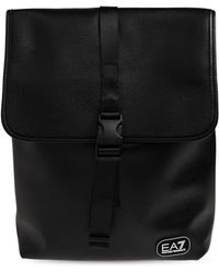 EA7 - Tassen ,Zwart ,Rugzak Met Logo Patch - Lyst