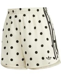 adidas - Fitness ,Veelkleurig ,Polyester Polka Dots Sprinter Shorts - Lyst