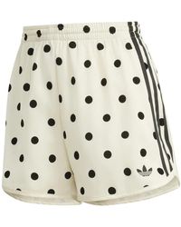 adidas - Fitness ,Veelkleurig ,Polyester Polka Dots Sprinter Shorts - Lyst