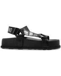 Moschino - Leren Platform Sandalen - Lyst