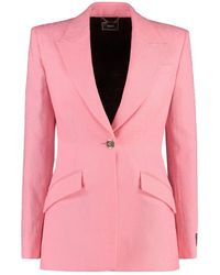 Versace - Single-Breasted Wol Blazer - Lyst