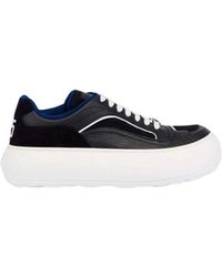 Moschino - Schoenen ,Zwart ,Leer Mesh Kalfsleer En Suède Sneakers - Lyst
