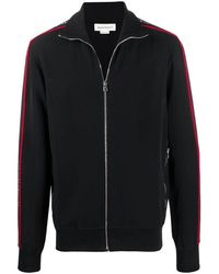 McQueen - Hoodies & Sweatvesten ,Zwart ,Polyester Logo Sweatshirt Met Zijdetail - Lyst