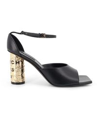 Givenchy - Schoenen ,Zwart ,Leer Tape Heel Sandalen - Lyst
