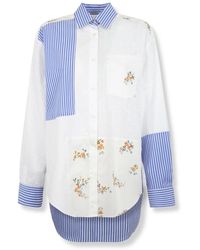 MSGM - Overhemden ,Veelkleurig ,Patchwork Shirt - Lyst