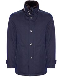 Herno - Jassen ,Blauw ,Wol Carcoat - Lyst