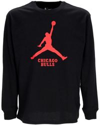 Nike - Tops ,Zwart ,Katoen Chicago Bulls Long Sleeve Tee - Lyst
