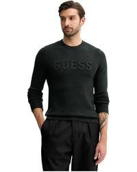 Guess - Pullover Mit Rundhalsausschnitt Und 3D-Logo - Lyst