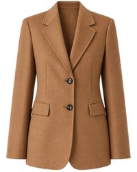 Max Mara - Jassen ,Bruin ,Wol Single-Breasted Blazer - Lyst