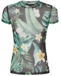 Philipp Plein - Tops ,Veelkleurig ,Tule T-Shirt Hawaii - Lyst