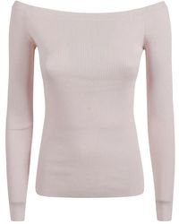 P.A.R.O.S.H. - P.A.R.O..H. ,Truien & Vesten ,Roze ,Boot Hals Trui - Lyst