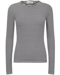Sofie Schnoor - Klassische langarm schwarz gestreifte bluse - Lyst