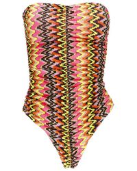FK - Mutiges Fuchsia Monokini Für Frauen - Lyst