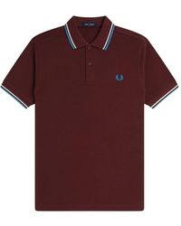 Fred Perry - Tops ,Rood ,Twin Tipped Polo Court - Lyst