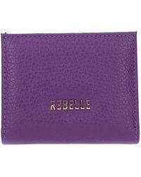 Rebelle - Accessoires ,Paars ,Leer Portemonnees Lila - Lyst