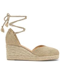Castañer - Goldene Espadrille Sandalen - Lyst