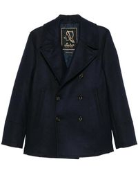Sealup - Jassen ,Blauw ,Wol Dubbele Rij Knopen Peacoat - Lyst