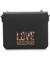 Love Moschino - Schicke tasche mit strass und kettengriff,schicke kettentasche - Lyst
