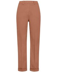 Peuterey - Broeken ,Bruin ,Katoen Cotton Stretch Straight Leg Broek - Lyst