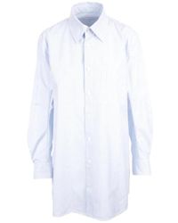 Bottega Veneta - Camisa oversize de popelina de algodón con rayas azules - Lyst