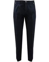 Kiton - Broeken ,Blauw ,Katoen Katoenen Zomerbroek - Lyst