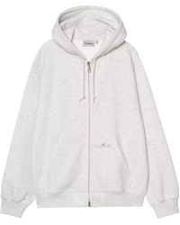 Carhartt - Hoodies & Sweatvesten ,Grijs ,Katoen Hooded Wip Label Sweat Jacket - Lyst