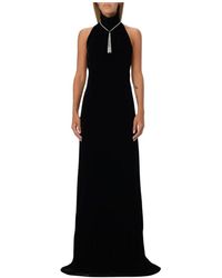 Max Mara - Elegantes Schwarzes Neckholder-Maxikleid - Lyst