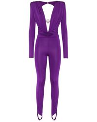 Philipp Plein - Shoulder Padded Jumpsuit - Lyst