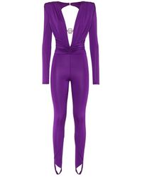 Philipp Plein - Shoulder Padded Jumpsuit - Lyst