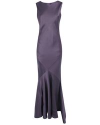 Max Mara - Kleedjes ,Bruin ,M Serum Lange Jurk - Lyst