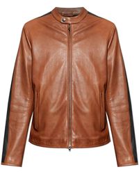 DIESEL - Jassen ,Bruin ,Leer Leren Jas 'L-Orenn' - Lyst