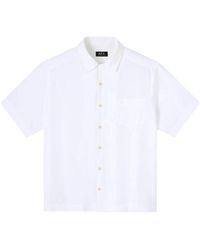 A.P.C. - Overhemden ,Wit ,Short Sleeve Shirts - Lyst