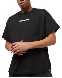 Dickies - Tops ,Zwart ,Katoen Eenvoudig T-Shirt Met Korte Mouwen - Lyst