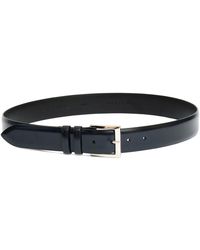 Orciani - Accessoires ,Blauw ,Leer Calf Classic Leren Riem 3.5 Cm - Lyst