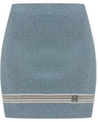 Amiri - Rokken ,Blauw ,Polyester Ma Stripe Mini Skirt - Lyst