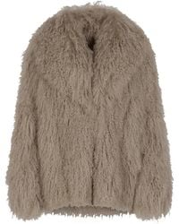 Yves Salomon - Jassen ,Faux Fur Shearling Jassen - Lyst