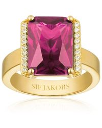 Sif Jakobs Jewellery - Vergoldeter statement ring mit zirkonia-steinen - Lyst