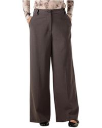 Modström - Broeken ,Bruin ,Grijze Primrosemd Broek Voor Vrouwen - Lyst